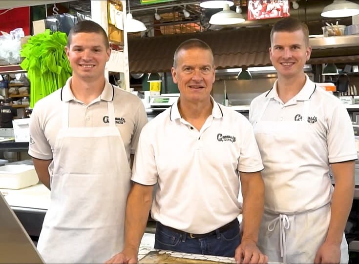 The Godshall's Poultry family at the counter in Reading Terminal Market